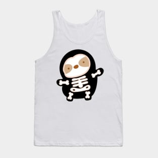 Cute Halloween Skeleton Sloth Tank Top